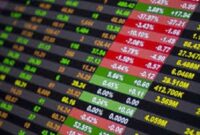 Ilustrasi pergerakan pasar saham indonesia.