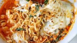 Seblak Mozzarella Pedas salah satu makanan kekinian