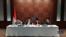 Foto: Konferensi Pers ESDM kebijakan pemerintah dalam menyikapi kondisi geopolotik global, Selasa (31/3/2026). (CNBC Indonesia/Emir Yanwardhana)
