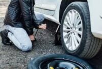 Ilustrasi penggantian Ban Mobil