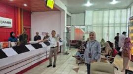 Tampak aktivitas pelayanan di Bank Jambi tebo, pasca gangguan sistem
