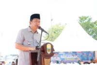 Bupati Muaro Jambi Dr. Bambang Bayu Suseno (BBS) saat membuka secara resmi pelaksanaan Gebyar Ramadan