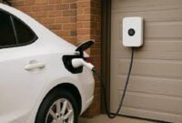 Ilustrasi cas mobil listrik