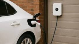 Ilustrasi cas mobil listrik