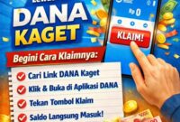Cara klaim saldo DANA Gratis dengan fitur dana kaget.