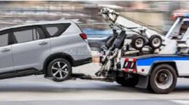 Ilustrasi mobil listrik di derek. (Sumber/Google)