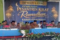 Bupati Kerinci, Monadi resmi membuka pesantren kilat ramadhan tingkat Kabupaten Kerinci.