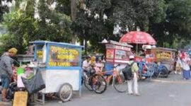 Ilustrasi pedagang kaki lima.