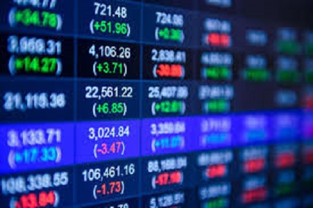 Ilustrasi pergerakan harga saham.
