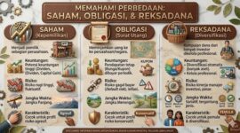 Perbedaan saham, obligasi, atau reksadana