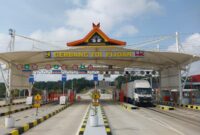 Gerbang tol Pijoan mulai dilalui pemudik. sumber, dok Hutama Karya