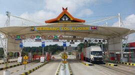Gerbang tol Pijoan mulai dilalui pemudik. sumber, dok Hutama Karya