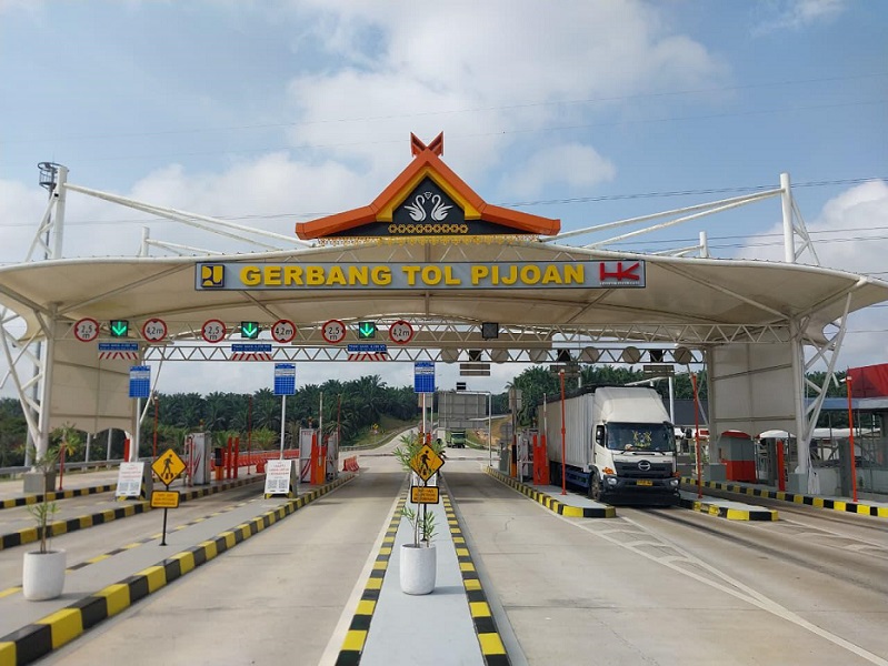 Gerbang tol Pijoan mulai dilalui pemudik. sumber, dok Hutama Karya