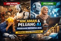 Ilustrasi ancaman dan peluang AI bagi dunia kerja