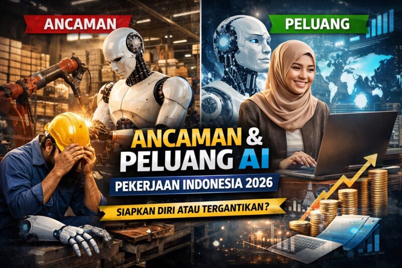 Ilustrasi ancaman dan peluang AI bagi dunia kerja