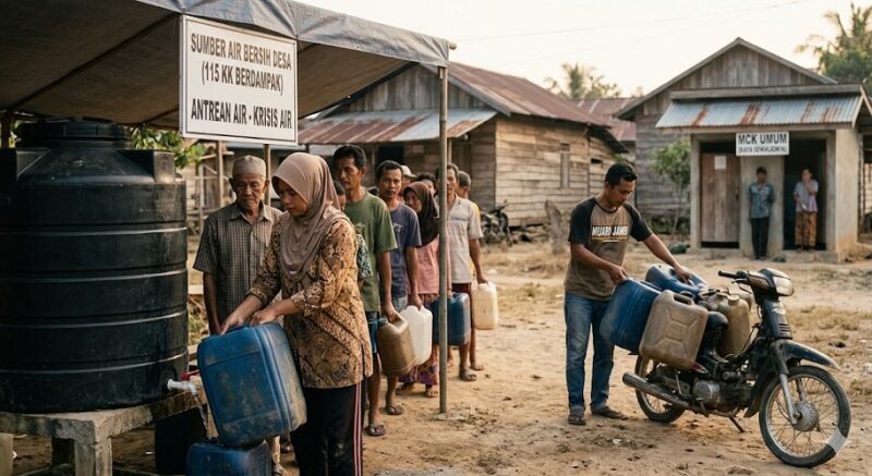 Ilustrasi 115 KK di Muaro Jambi Krisis Air Bersih 15 Hari, Warga Terpaksa Beli Air hingga Numpang MCK