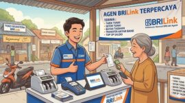 Ilustrasi buka usaha agen BRIlink