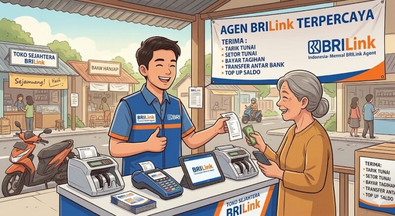 Ilustrasi buka usaha agen BRIlink