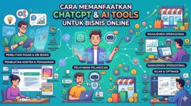 Ilustrasi memanfaatkan AI Tool untuk bisnis Online