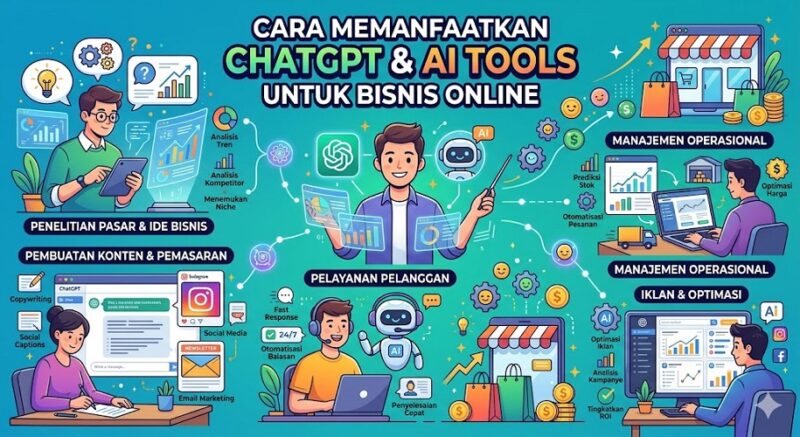 Ilustrasi memanfaatkan AI Tool untuk bisnis Online