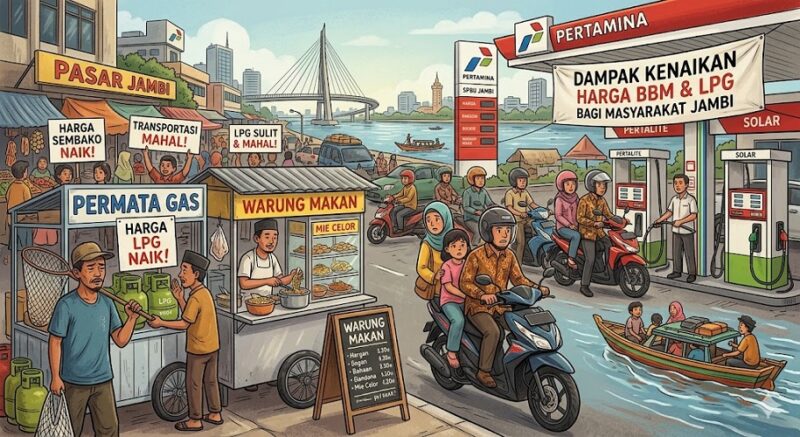 Ilustrasi Dampak Kenaikan Harga BBM non subsidi dan LPG bagi masyarakat Jambi