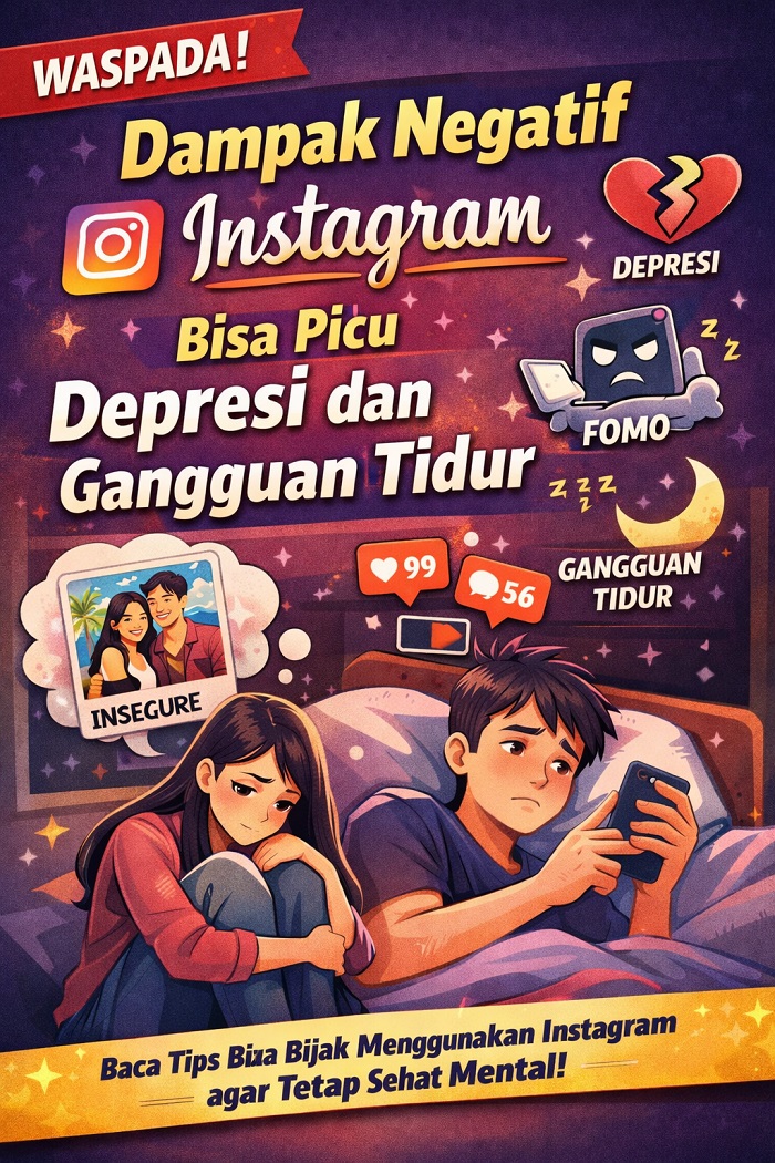Ilustrasi dampak buruk instagram