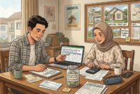 Ilustrasi cara menabung untuk mendapatkan rumah pertama