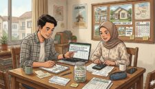 Ilustrasi cara menabung untuk mendapatkan rumah pertama