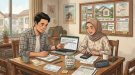 Ilustrasi cara menabung untuk mendapatkan rumah pertama