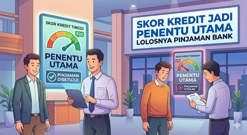 Ilustrasi skor kredi jadi penentu utama lolos tidaknya pinjaman bank