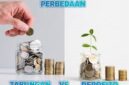 Ilustrasi perbandingan tabungan dan deposito
