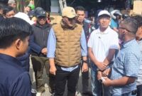 Walikota Sungai Penuh, Alfin saat meninjau pasar Tanjung Bajure