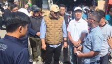 Walikota Sungai Penuh, Alfin saat meninjau pasar Tanjung Bajure