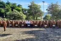 Tampak Apel Senin yang digelar ASN Sungai Penuh