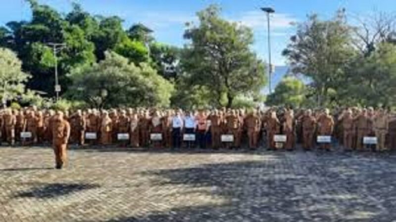 Tampak Apel Senin yang digelar ASN Sungai Penuh