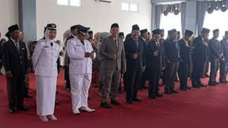 Suasana pelantikan pejabat esenon III dan IV Pemkab Kerinci