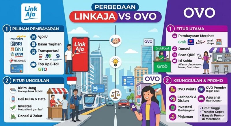Perbedaan Lnk Aja dan OVO