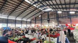 Pasar Tanjung Bajure yang semakin ramai dikunjungi, usai penataan ulang dari Pemkot Sungai Penuh