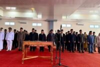 Tampak sejumlah pejabat yang dilantik Bupati Kerinci, Monadi