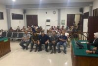 suasana sidang vonis kasus PJU Kerinci