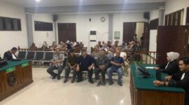 suasana sidang vonis kasus PJU Kerinci