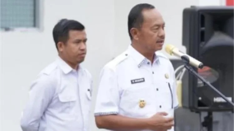 Wakil Bupati Kerinci, H Murison saat memimpin apel di RSUD Kerinci