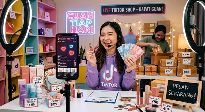 Cara live tiktokshop dapat Cuan