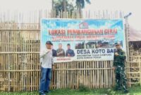 Wawako Sungai Penuh, Azhar Hamzah saat meninjau langsung pembangunan Gerai Koperasi Desa Merah Putih di Desa Koto Baru, Kecamatan Tanah Kampung
