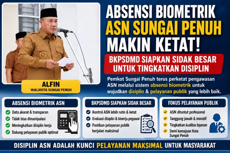 Pemerintah Kota Sungai Penuh terus tekankan disiplin bagi ASN