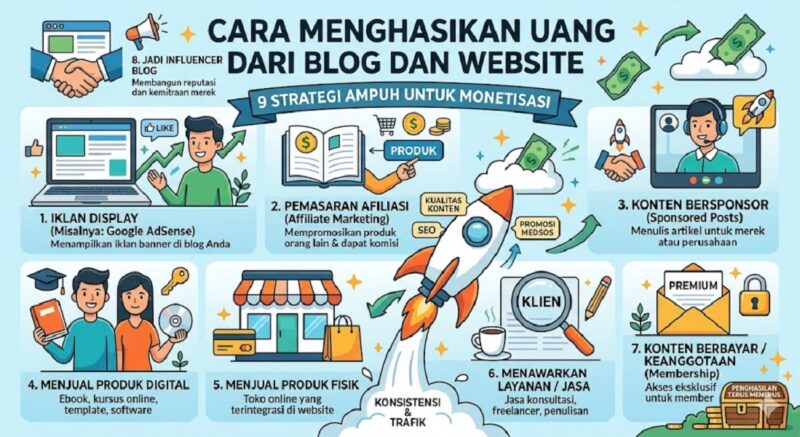 Cara mendapat pendapatan dari Blog dan Website