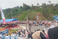 Tampak ribuaan orang hadiri CFD dalam rangka HARDIKNAS di Tugu PKK Bukit Tengah