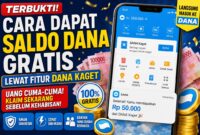 Cara dapat saldo dana gratis melalui fitur dana kaget
