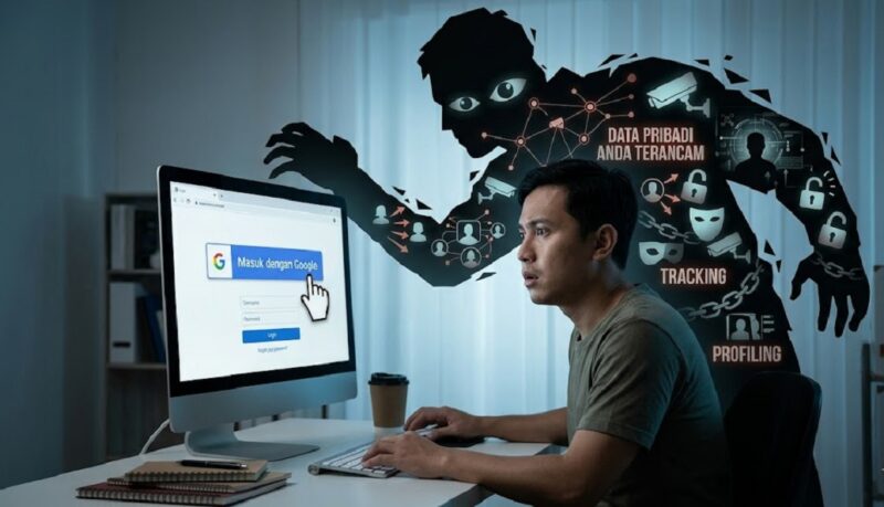 Ilustrasi Bahaya masuk dengan Google di sembarang situs