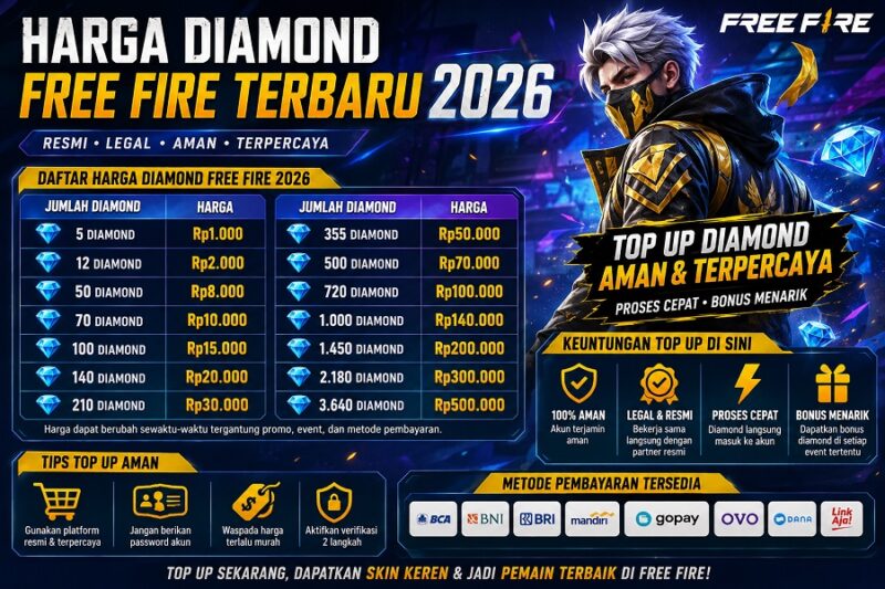 Harga Diamond Free Fire Terbaru